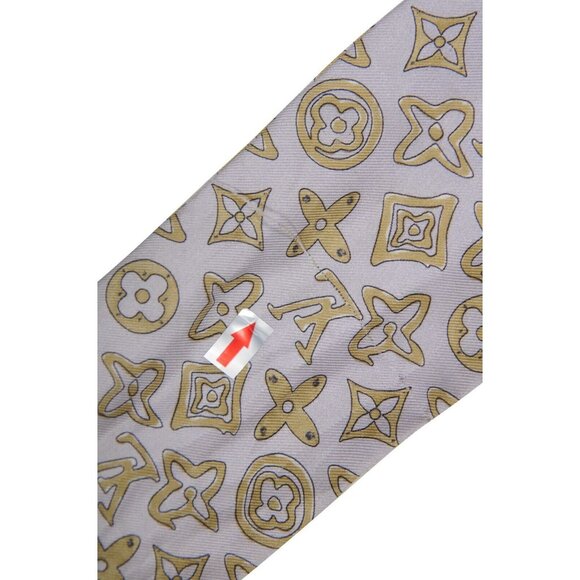 Louis Vuitton Womens LV Monogram Map Bandeau Blue Ombre Silk Neck Tie Scarf - Picture 7 of 10